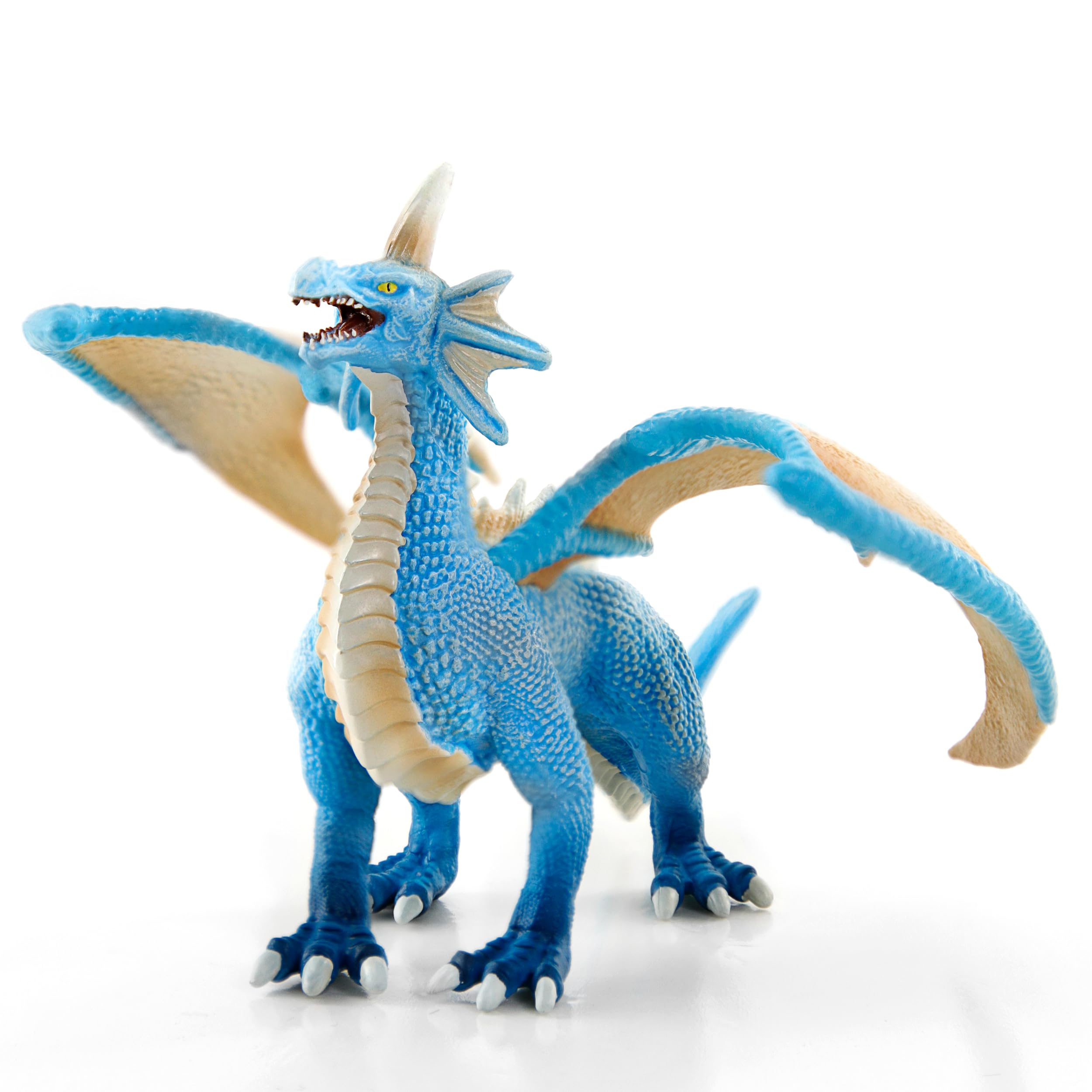 RECUR Dragon Figurines,Water Dragon 7 Inch Statue Soft Hand